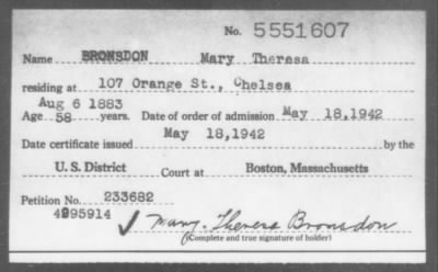 1942 > BRONSDON Mary Theresa