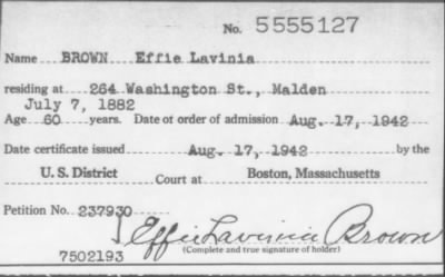 1942 > BROWN Effie Lavinia