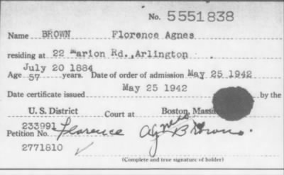 1942 > BROWN Florence Agnes