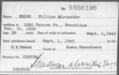 1942 > BROWN William Alexander