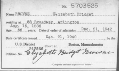 1942 > BROWNE Elizabeth Bridget