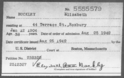 1942 > BUCKLEY Elizabeth