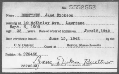 1942 > BUETTNER Jane Dickson