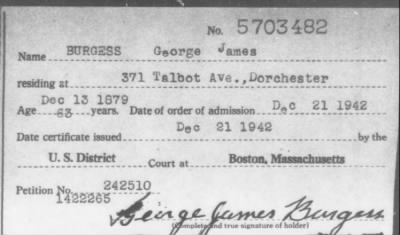 1942 > BURGESS George James