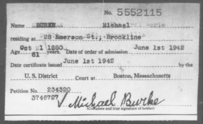 1942 > BURKE Michael