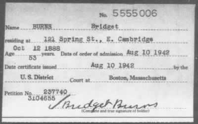 1942 > BURNS Bridget