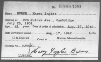 1942 > BURNS Harry Ingles