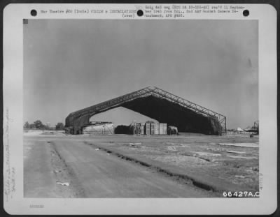 Consolidated > View Of Portable Hangar Which Is Part Of The 22Nd Air Depot'S Group Of Storage Hangars At A 20Th Bomber Command Base In Kharagpur, India.