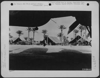 Thumbnail for Consolidated > View of machine shops at an air force base in North Africa.