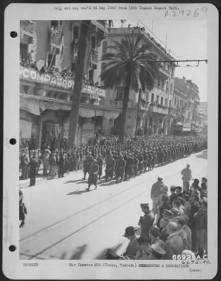 Consolidated > Victory parade in Tunis, Tunisia, 12 May 1943.