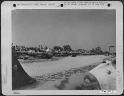 Consolidated > Tunis, Tunisia-Damaged Italian aircraft.