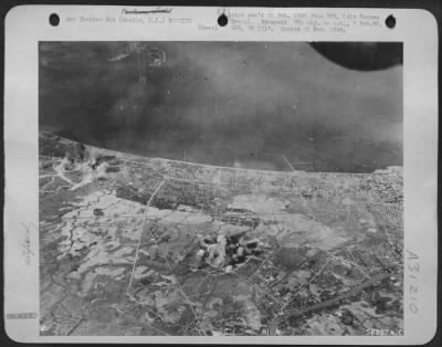 Consolidated > Nichols and Neilson Fields, in Manila's inner defense zone, were of little use to the Japs after Consolidated B-24 Liberators of the 13th AAF finished battering them in the first strike against these objectives by land-based aircraft Nichols Field