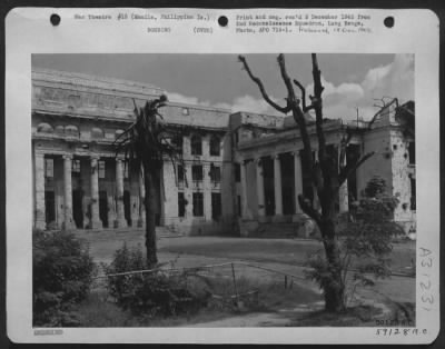 Consolidated > The Library and the Administration Building of the University of the Philippines. 5 October 45.