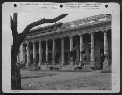 Consolidated > Rizal Hall of the University of the Philippines in Manila. 5 October 1945.