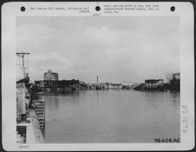 Thumbnail for Consolidated > Bomb damaged bridge at Manila, Philippine Islands, 15 March 1945.