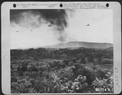 Consolidated > More than 175 Allied fighters and light bombers made low-level fire-bombing attacks over Japanese positions guarding Ipo Dam. These missions were flown in preparation for a swift drive by the U.S. 43rd Infantry Division, that resulted in final