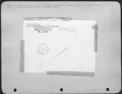 Consolidated > Bombing of Surigoo Airdrome by low flying North American B-25's & Douglas A-20's of the Fifth Air Force prior to General MacArthur's landing on Luzon, R.I. on 9 Jan 45.