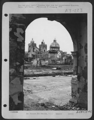 Consolidated > The Irecoletes Cathedral In Manila After Being Bombed 16 September 45.