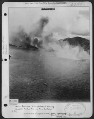 Consolidated > North American B-25 Mitchell bombing Simpson Harbor, Rabaul, New Britain.