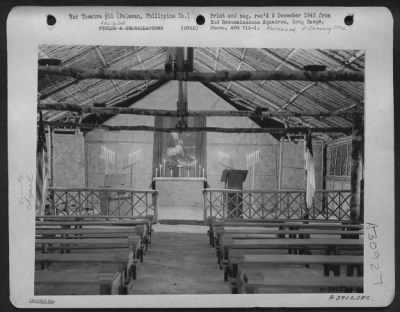Consolidated > Interior view of the 162nd Evacuation Hospital Chapel at Palawan, Philippine Islands. 30 September 1945.