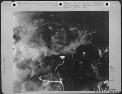 Consolidated > Bombers blast Corregidor before the invasion.