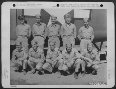 Consolidated > Lt. Rhodes And Crew Of The 436Th Bomb Squadron, 7Th Bomb Group, Pose Beside Their Plane At An Airfield Somewhere In India.