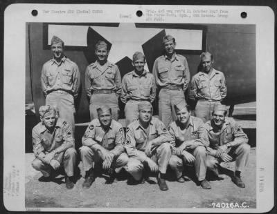 Consolidated > Lt. Kramer And Crew Of The 436Th Bomb Squadron, 7Th Bomb Group Pose Beside Their Plane At An Air Base Somewhere In India.