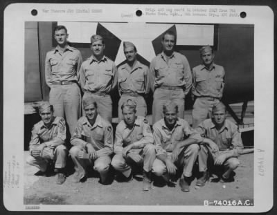 Consolidated > Lt. Joy And Crew Of The 436Th Bomb Squadron, 7Th Bomb Group Pose Beside Their Plane At An Air Base Somewhere In India.