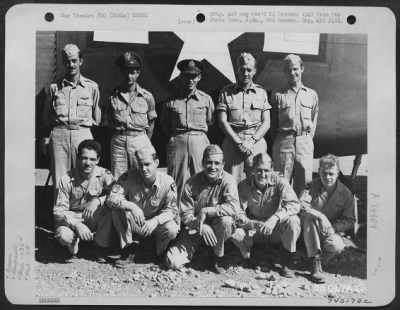 Consolidated > Lt. Hutchinson And Crew Of The 436Th Bomb Squadron, 7Th Bomb Group Pose Beside Their Plane At An Air Base Somewhere In India.