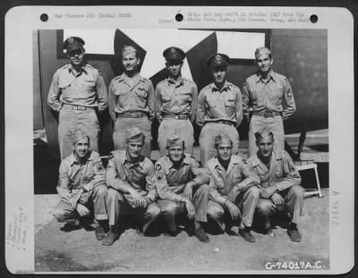 Consolidated > Lt. Thornburg And Crew Of The 436Th Bomb Squadron, 7Th Bomb Group Pose Beside Their Plane At An Air Base Somewhere In India.