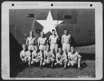 Consolidated > Lt. Rote And Crew Of The 436Th Bomb Squadron, 7Th Bomb Group Pose Beside Their Plane At An Air Base In Gaya, India.  February 1943.