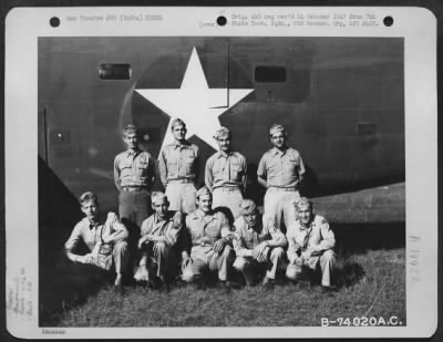 Consolidated > Lt. Morse And Crew Of The 436Th Bomb Squadron, 7Th Bomb Group Pose Beside Their Plane At An Air Base In Gaya, India.  February 1943.