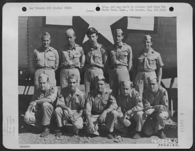 Thumbnail for Consolidated > Capt. Kellogg And Crew Of The 436Th Bomb Squadron, 7Th Bomb Group Pose Beside Their Plane At An Air Base Somewhere In India.