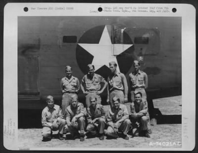 Consolidated > Lt. Kellogg And Crew Of The 436Th Bomb Squadron, 7Th Bomb Group Pose Beside Their Plane At An Air Base Somewhere In India.
