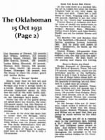 The Oklahoman, 15 Oct 1931 pg. 2