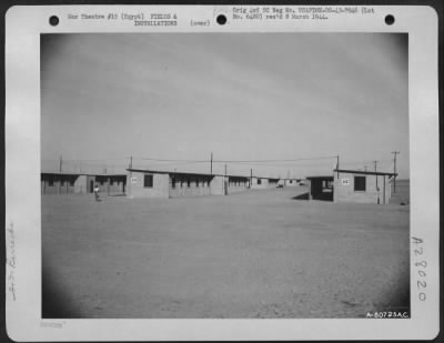 Consolidated > Brick constructed officers barracks at John Payne Field near Cairo, Egypt. 12 November 1943.