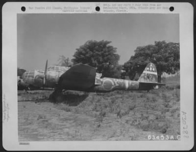Consolidated > Japanese "Lily" captured by our forces, shown at Clark Field, as it awaited repair to be put into flying condition by Technical Air Intelligence Unit, SWPA. 1945, Luzon, Philippine Islands.
