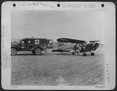 Thumbnail for Consolidated > Evacuation of wounded by Vultee L-5. BURMA.