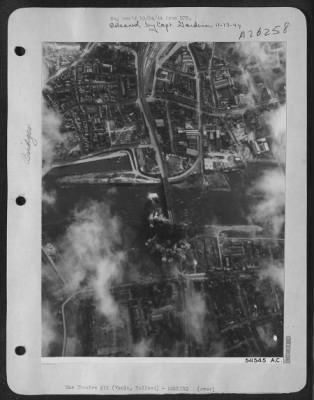 Consolidated > Douglas A-20 Havocs bombed a bridge at Venlo, Holland on 13 October 1944. The light bombers concentrated bursts on the section of the bridge adjoining the right bank with good results.