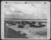Martin B-26s of the 34th Bomb Squadron, 17th Bomb Group, parked on the runway at an airfield somewhere in the Mediterranean Area. - Page 1