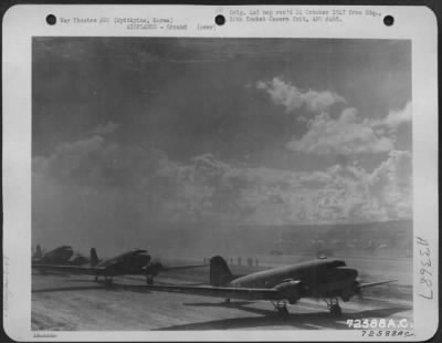 Thumbnail for Consolidated > Douglas C-47'S On The Runway At Myitkyina, Burma.  2 October 1944.