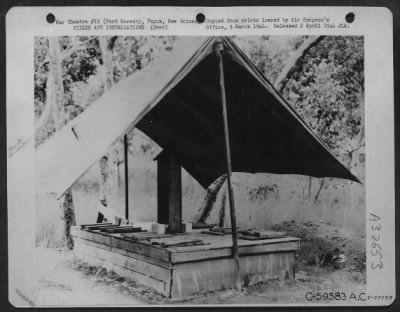 Thumbnail for Consolidated > Men'S Latrine Of The 40Th Fighter Squadron, 35Th Fighter Group, Port Moresby, Papua, New Guinea, March 1943.