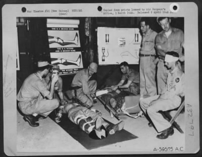 Thumbnail for Consolidated > First Aid Class Given To New Crew Members At 2Nd Central Medical Establishment, Nadzab, New Guinea.