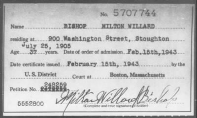 1943 > BISHOP MILTON WILLARD
