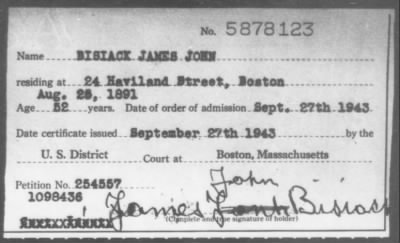 1943 > BISIACK JAMES JOHN