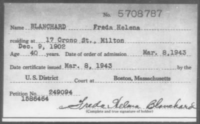 1943 > BLANCHARD Freda Helena