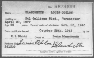 1943 > BLANCHETTE LOUIS ODILON