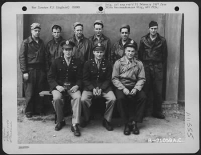 General > Lt. Adair And Crew Of The 379Th Bomb Group Pose For The Photographer At An 8Th Air Force Base In England, 18 July 1944.