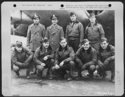 Thumbnail for General > Lt. Weaver And Crew Of The Boeing B-17 "Flying Fortress" Of The 390Th Bomb Group Pose By Their Plane At Their Base In England On 7 December 1944.