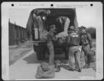After Briefing, Crew Members Of The Boeing B-17 'Swamp Fire' Load The Equipment On A Truck Which Will Take Them To The Flight Line At An 8Th Air Force Base In England.  Soon They And Other Crews Of The 379Th Bomb Group Will Be Roaring Over Enemy Occupied - Page 1